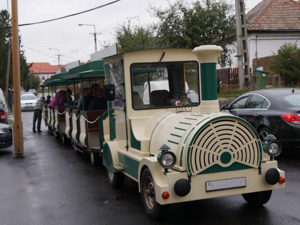 Az &eacute;rdeklődők kisvonattal j&aacute;rhatt&aacute;k be a beavatkoz&aacute;si helysz&iacute;neket &eacute;s tekinthett&eacute;k meg a megval&oacute;sult beruh&aacute;z&aacute;sokat. 